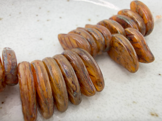 Amber Opal Travertine Leaf