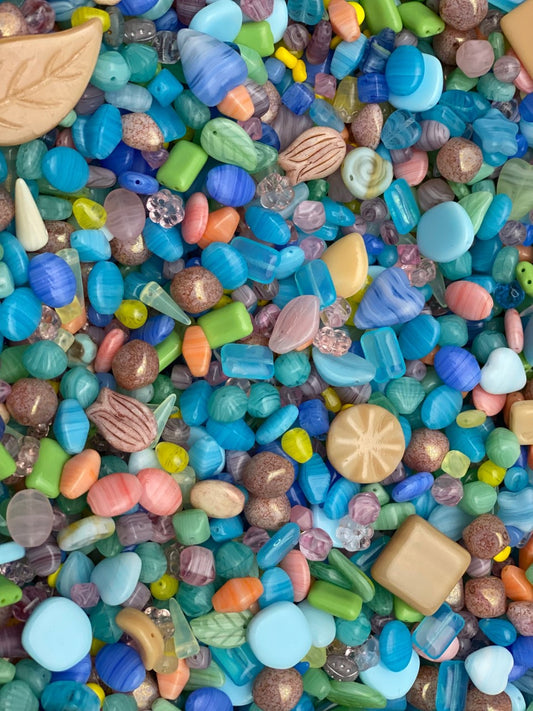 Czech Glass Pastel Mix, 225 grams per bag